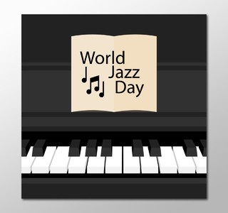 worldjazzday钢琴比赛钢琴大赛宣传单